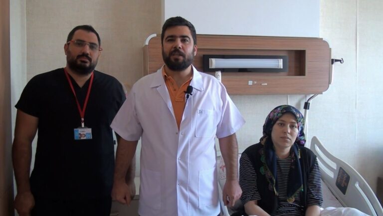 Şanlıurfa’da Girişimsel işlem ile aynı anda iki operasyon yapılan hasta hayata tutundu