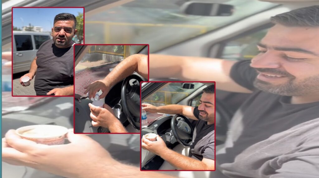 Şanlıurfa’da Güneş altında bırakılan su ile kahve yapıp içti