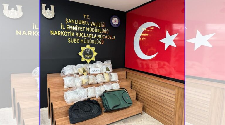 Şanlıurfa’da durdurulan araçta uyuşturucu çıktı