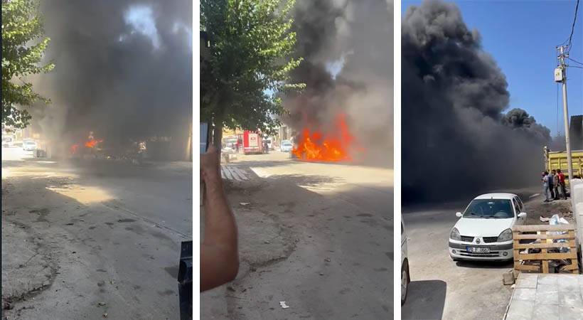 Şanlıurfa’da hurdacıda korkutan yangın!