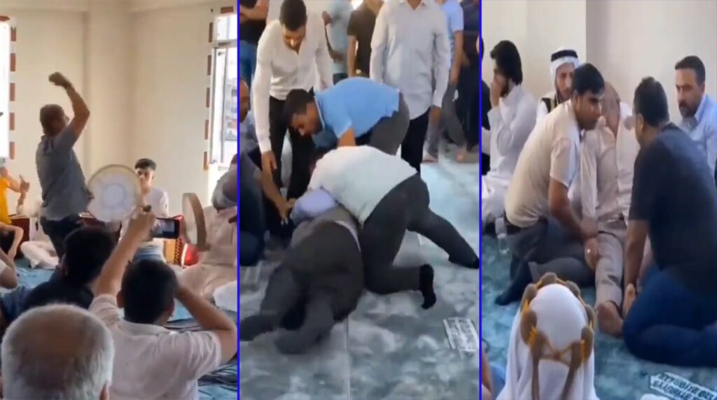 Şanlıurfa’da Naimi tarikatı üyeleri zikir çekerken kendilerinden geçti