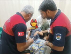 Şanlıurfa’da parmağına yüzük sıkışan çocuğun imdadına itfaiye yetişti