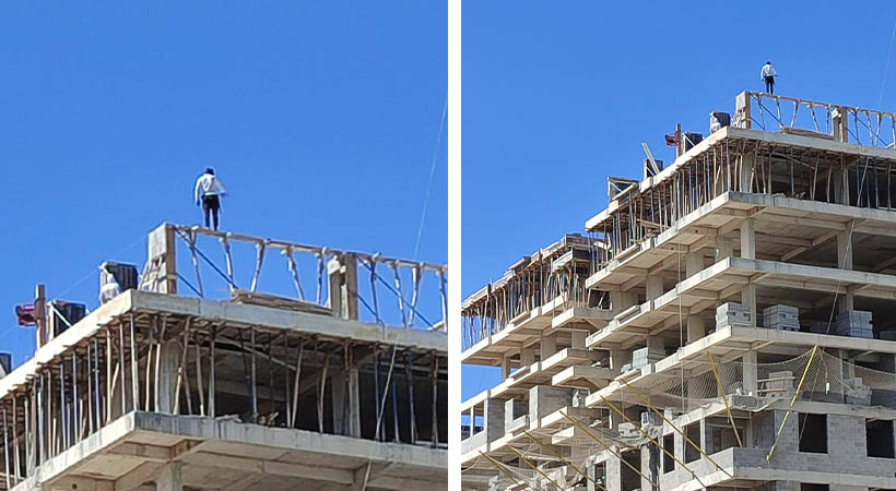 Şanlıurfa’da tedbirsiz çalışan işçi yürekleri ağza getirdi