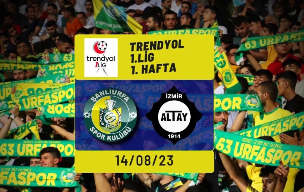 Şanlıurfaspor Altay maçı saat kaçta? Hangi kanalda?