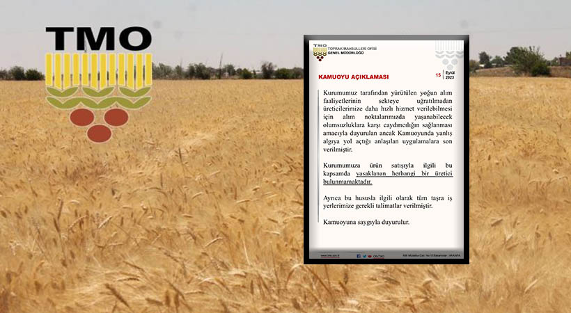 TMO’dan ‘yasaklı üretici’ uygulaması hakkında flaş karar!