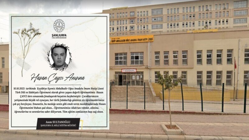 Şanlıurfa’da genç öğretmen kalp krizi sonucu hayatını kaybetti