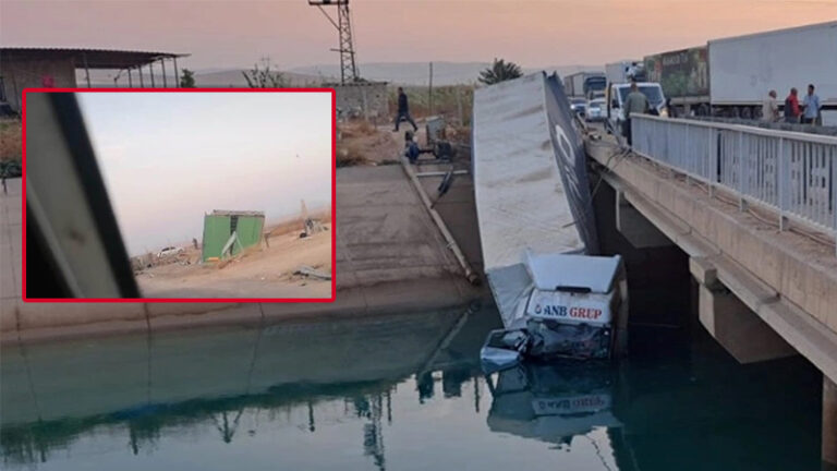 Şanlıurfa’da tır sulama kanalına düştü