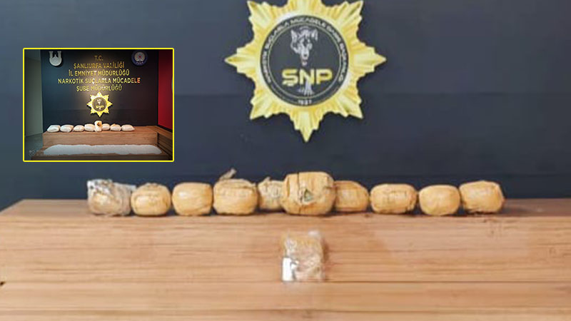 Şanlıurfa’da uyuşturucu operasyonu: 15 kilo 600 gram skunk, 6 kilo metamfetamin ele geçirildi