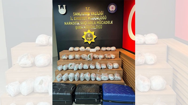 Şanlıurfa’da 43 kilo skunk ele geçirildi