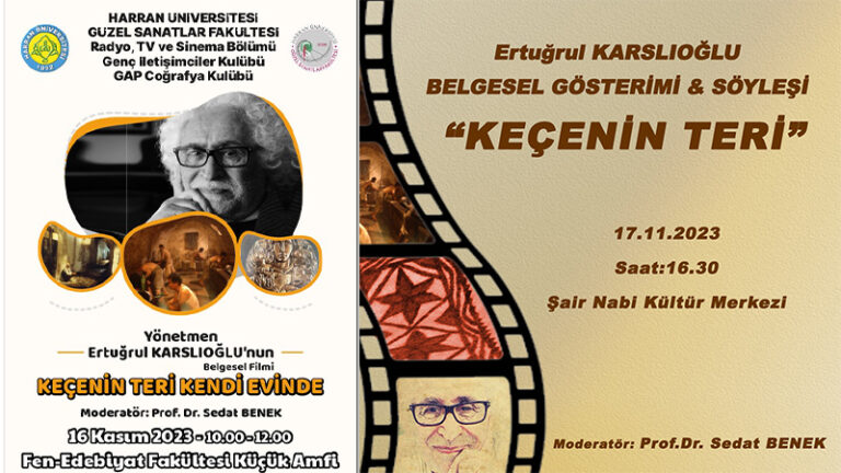 ‘Keçe Teri’ belgeseli Şanlıurfa’da sanatseverlerle buluşuyor