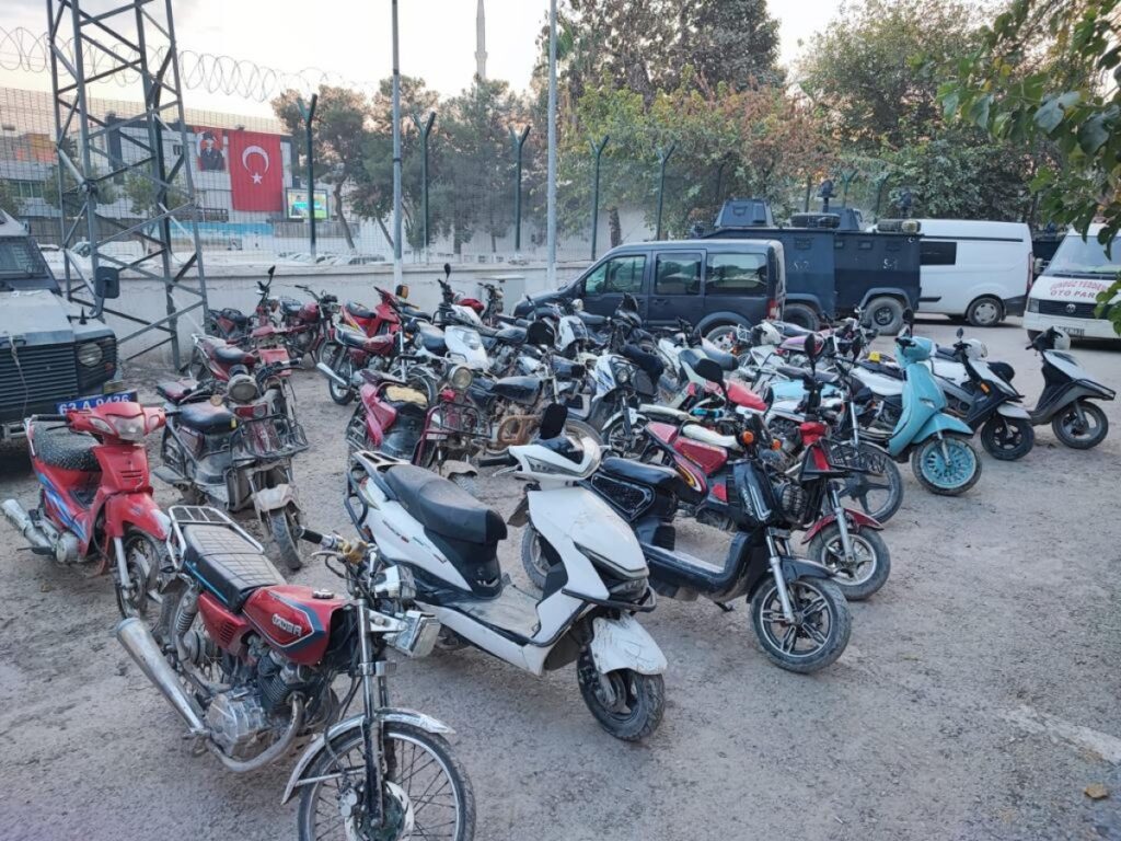 Şanlıurfa’da çalıntı motosiklet operasyonu: 137 motosiklet ele geçirildi