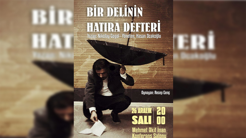 Şanlıurfa’da “Bir Delinin Hatıra Defteri” sahnelenecek