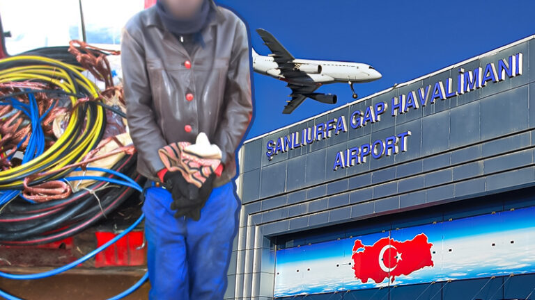 Şanlıurfa’da havalimanında bakır kablo hırsızlığı