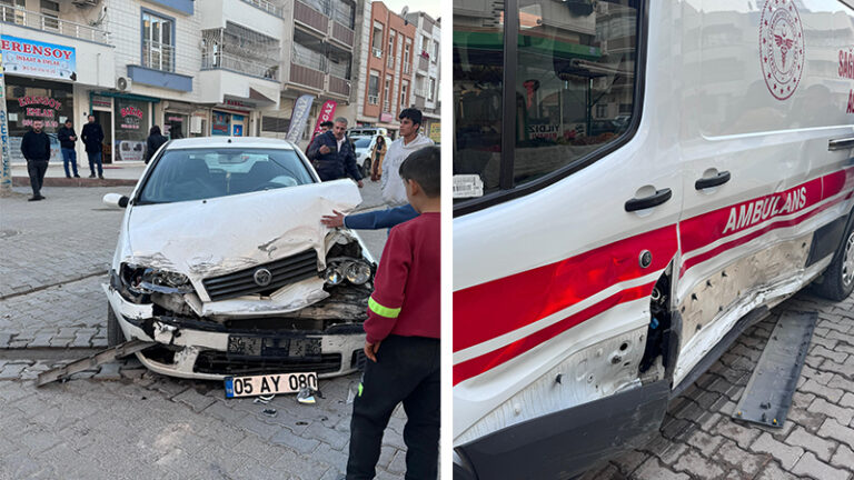 Şanlıurfa’da ambulansa çarpan kadın sürücü yaralandı