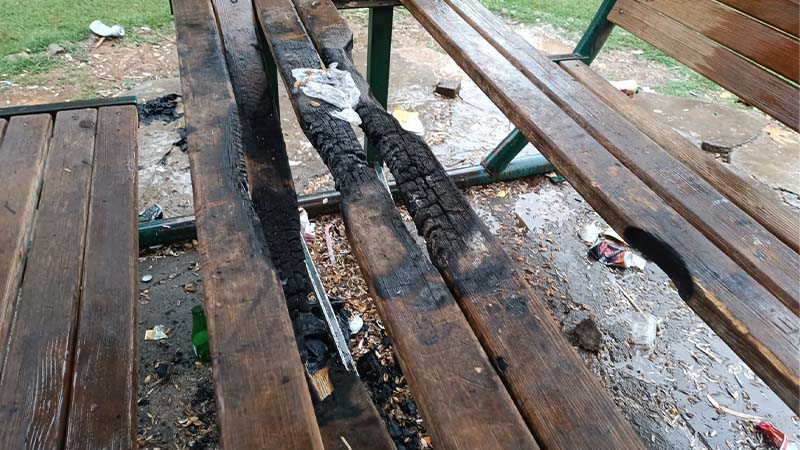 Viranşehir’de parka zarar verildi