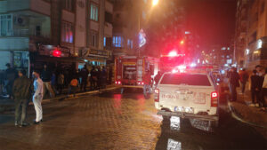 Şanlıurfa’da şark odaları yapan bir iş yerinde yangın çıktı