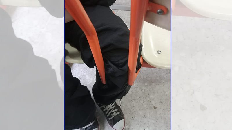 Şanlıurfa’da sıraya sıkışan öğrenciyi itfaiye kurtardı