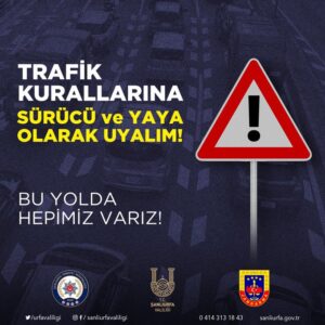 Şanlıurfa’da trafikte ocak ayında 6 kişi hayatını kaybetti, 367 kişi yaralandı