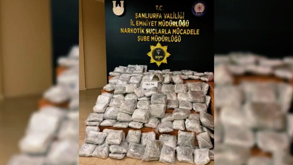 Şanlıurfa’da 85 kilo skunk ele geçirildi
