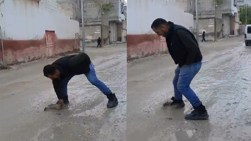 Suruçlu vatandaş, belediyeyi çamurlu yollar için bakanlığa şikayet etti