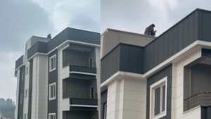 Şanlıurfa’da 10 katlı binanın tepesinde intihar girişimi