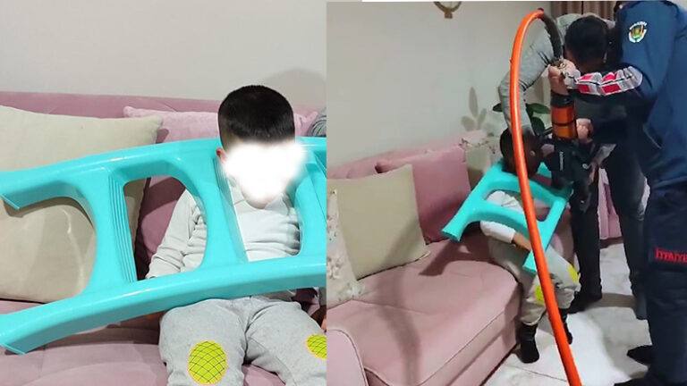 Ceylanpınar’da başını sıkıştıran çocuğun yardımına itfaiye koştu