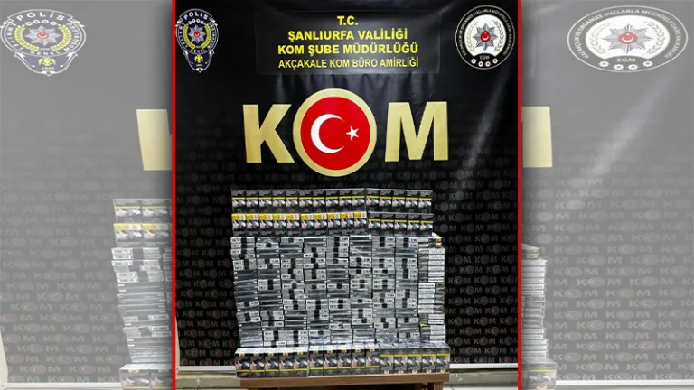 Akçakale’de gümrük kaçağı sigara ele geçirildi