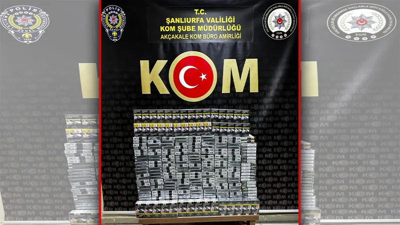Akçakale’de gümrük kaçağı sigara ele geçirildi
