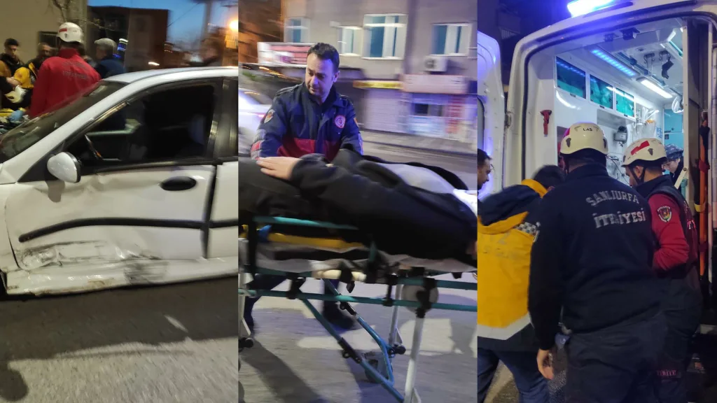 Haliliye’de sıkışmalı trafik kazası