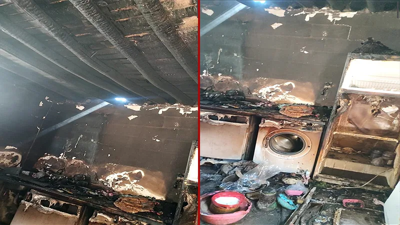 Ceylanpınar’da ev yangını: Tüp patlamasıyla ev kullanılamaz hale geldi