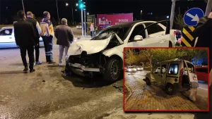 Karaköprü’de trafik kazası araçlar hurdaya döndü
