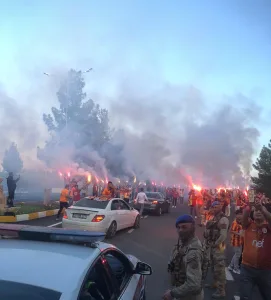 Galatasaray taraftarı Şanlıurfa’da coşkuyla karşılandı