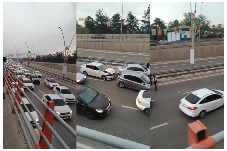 Şanlıurfa’da zincirleme kaza! 3 araç birbirine girdi