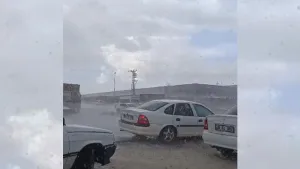 Şanlıurfa’da mermi gibi yağan dolu yağışı hayatı felç etti!