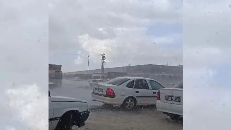 Şanlıurfa’da mermi gibi yağan dolu yağışı hayatı felç etti!