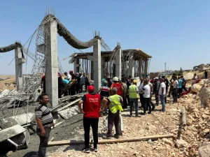 Şanlıurfa’da yeni oto galericiler sitesi’nde inşaat kazası: 2 yaralı
