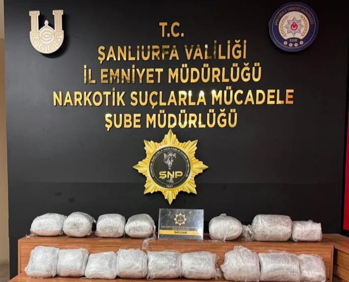 Şanlıurfa’da narkotik operasyonu: 35 kilo skunk ele geçirildi