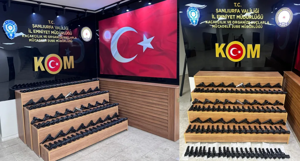 Şanlıurfa’da silah kaçakçılığı operasyonu: 105 ruhsatsız tabanca ele geçirildi