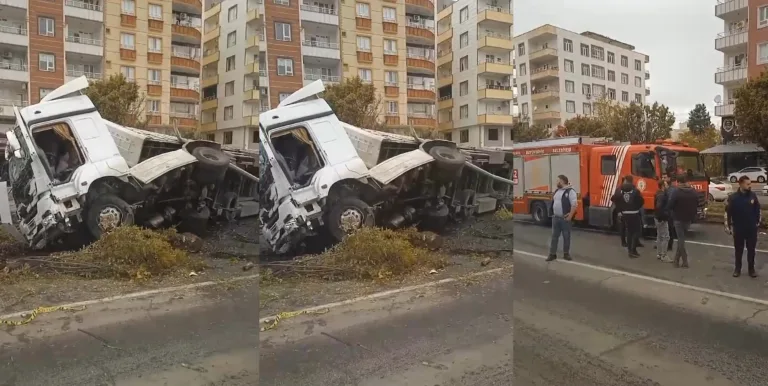 Şanlıurfa’da tır sürücüsü şeker komasına girince kaza yaptı!