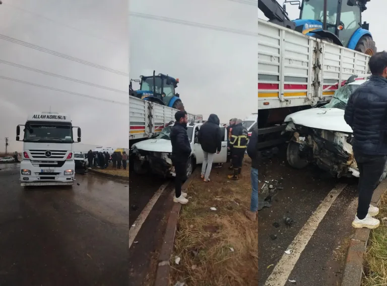 Viranşehir’de tır ile otomobil çarpıştı: 4 yaralı