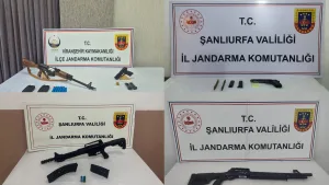 Şanlıurfa’da ruhsatsız silah operasyonu: Tabanca, Tüfek ve fişekler yakalandı