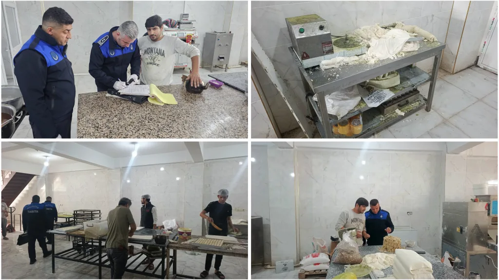 Haliliye’de baklava imalathanesine zabıta baskını: Bozuk ürün ve hijyen ihlaline ceza yağdı